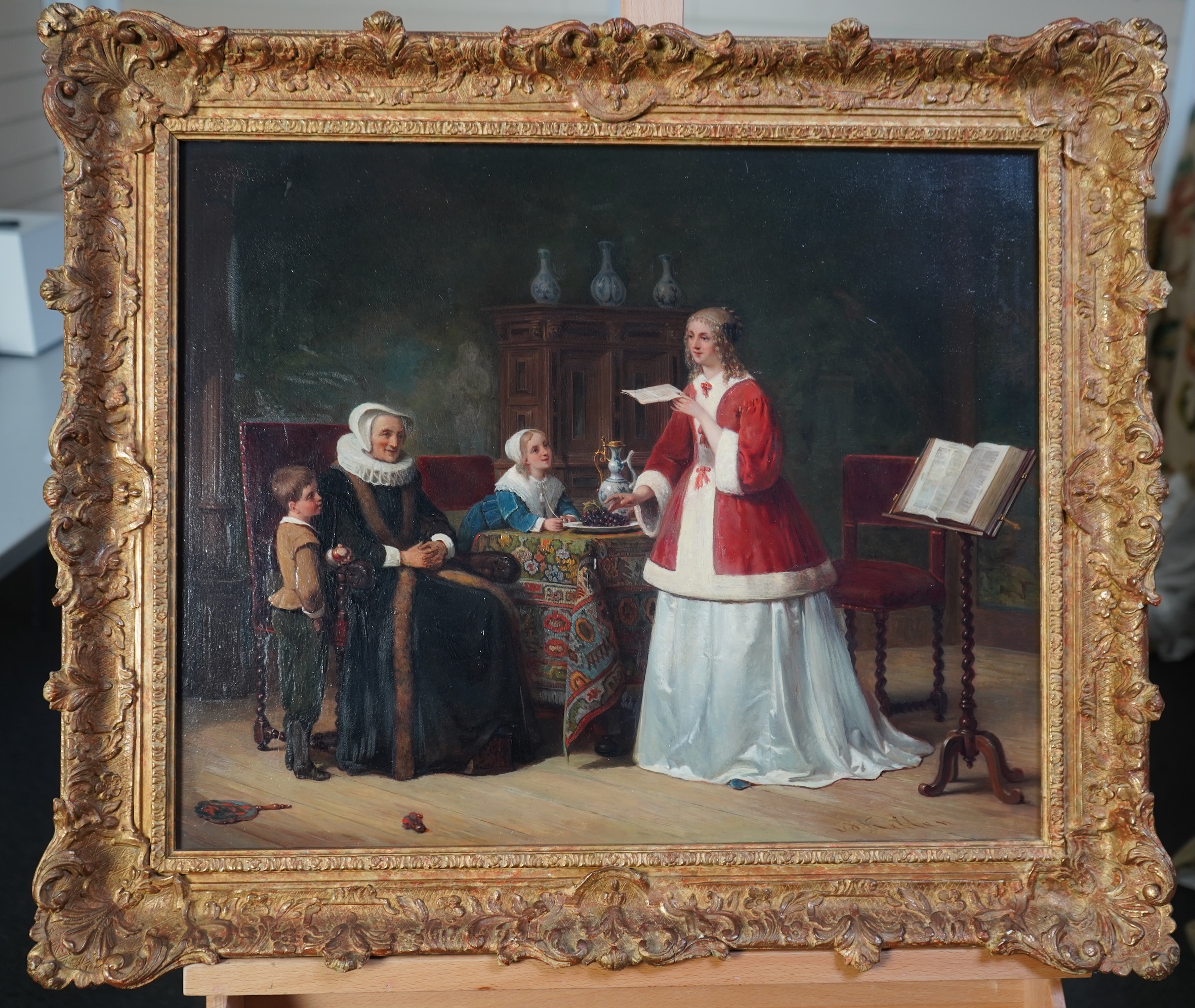 David van der Kellen III, Dutch 1827-1895, 'The Family Letter'